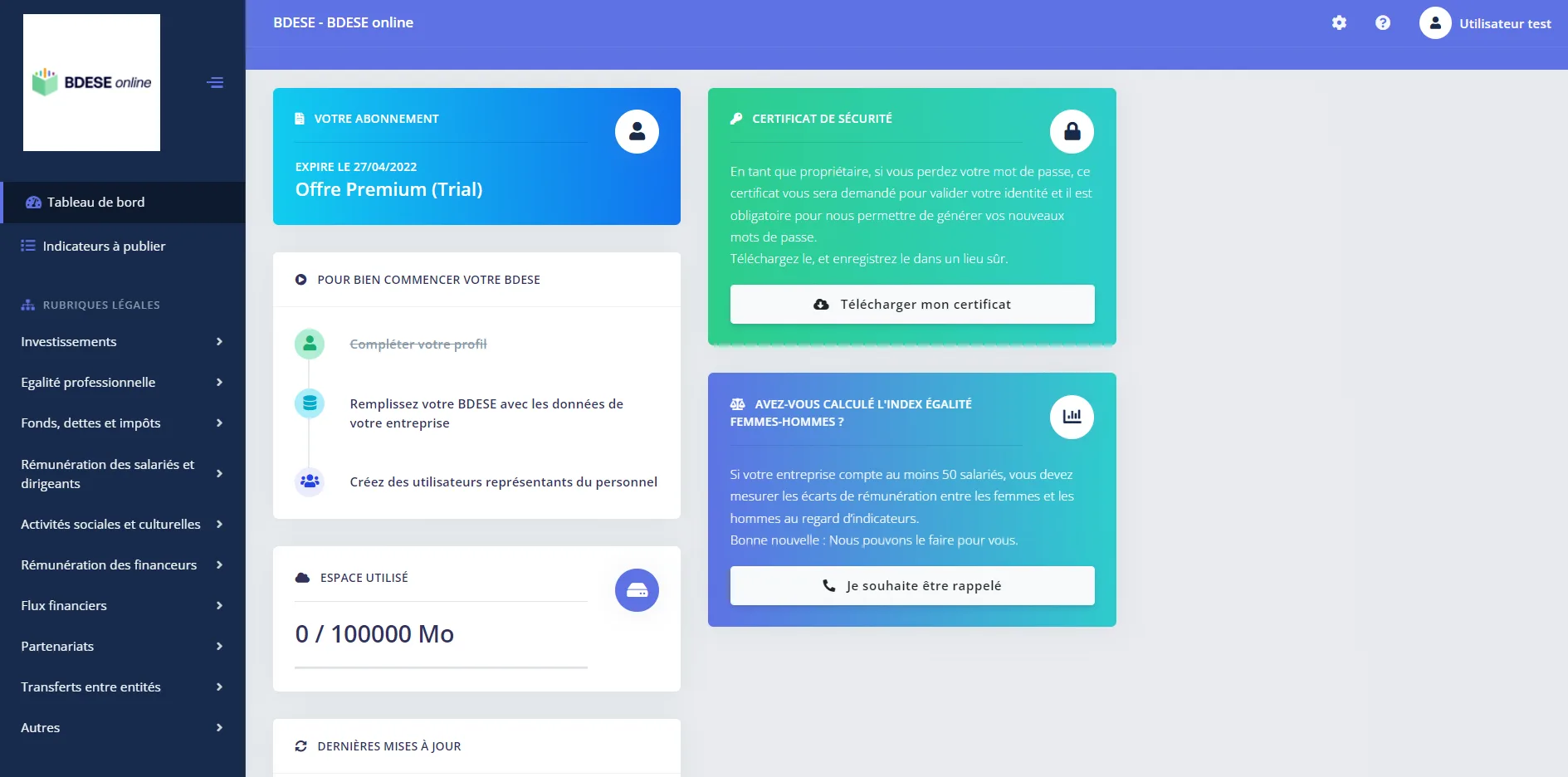 BDESE online — Captures d'écran 2