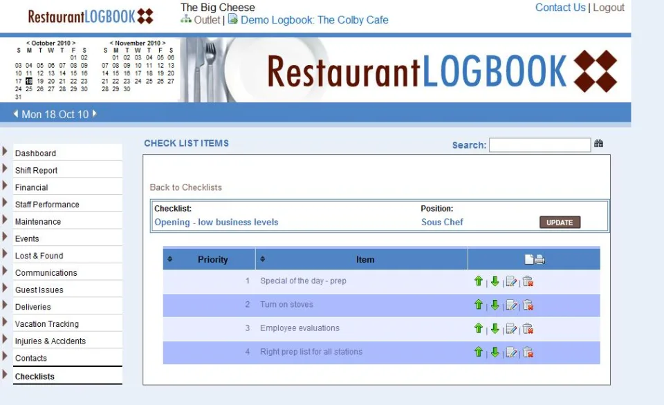 Restaurant LogBook — Screenshots 1