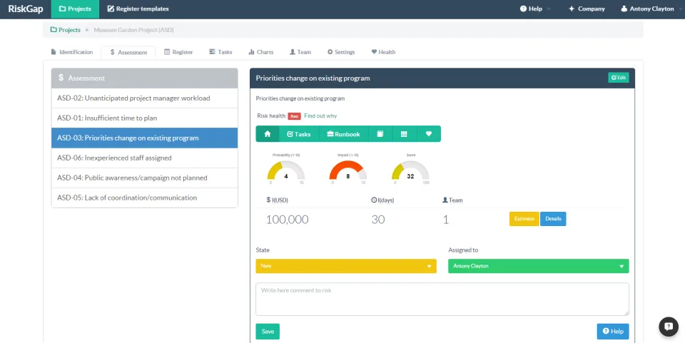 RiskGap — Screenshots 1