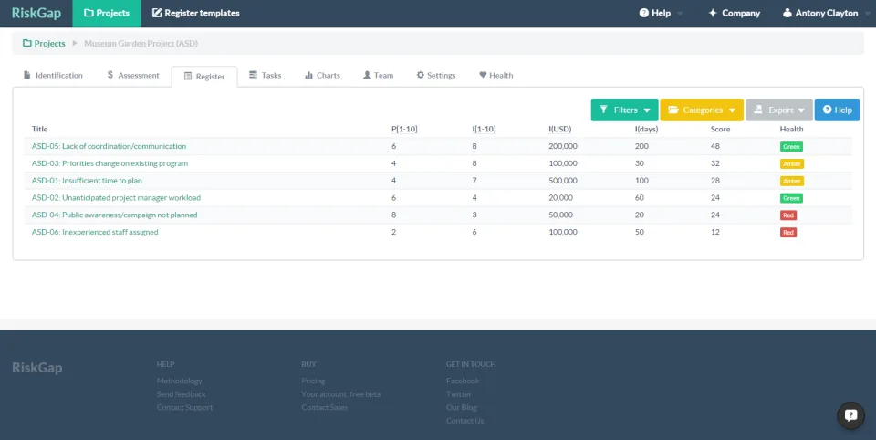 RiskGap — Screenshots 2