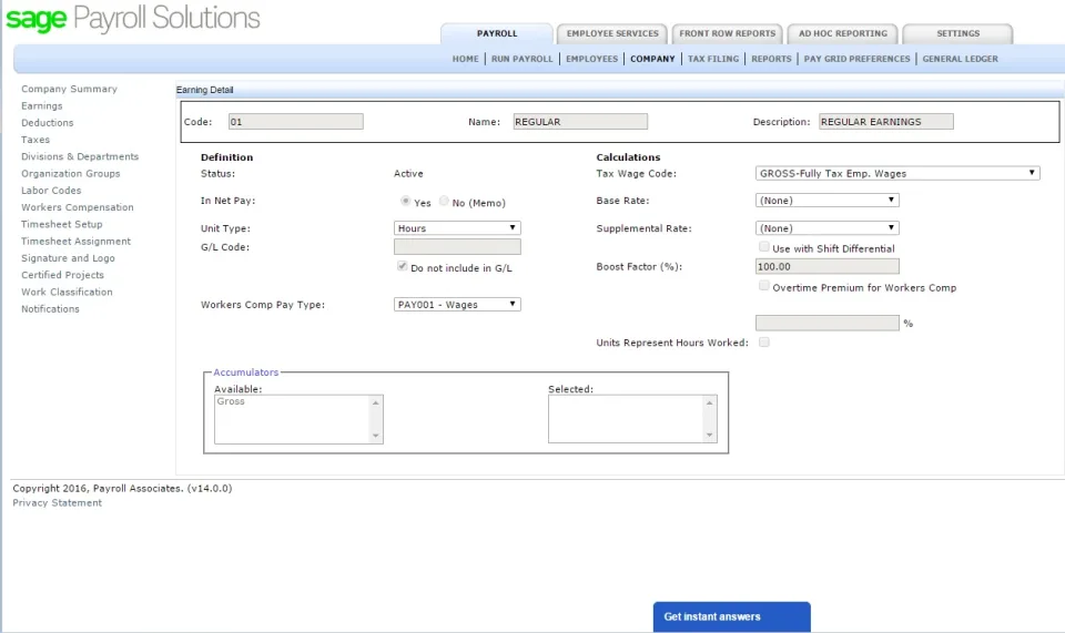 Sage Payroll — Screenshots 1