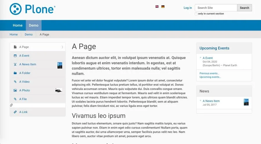 Plone — Screenshots 3