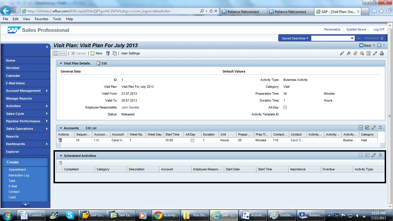 SAP CRM — Screenshots 2