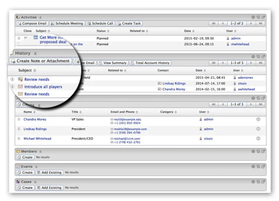 1CRM — Screenshots 2