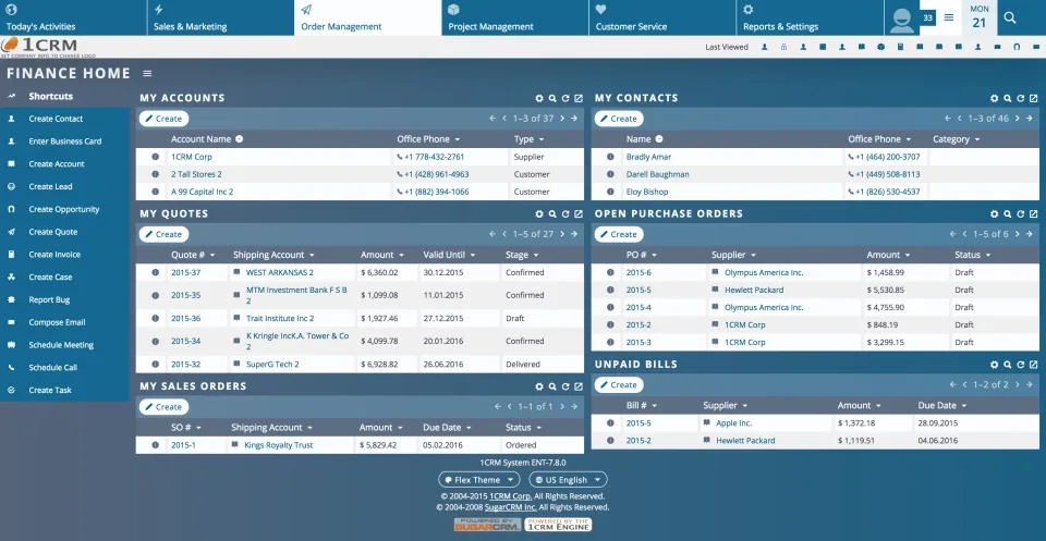 1CRM — Screenshots 5