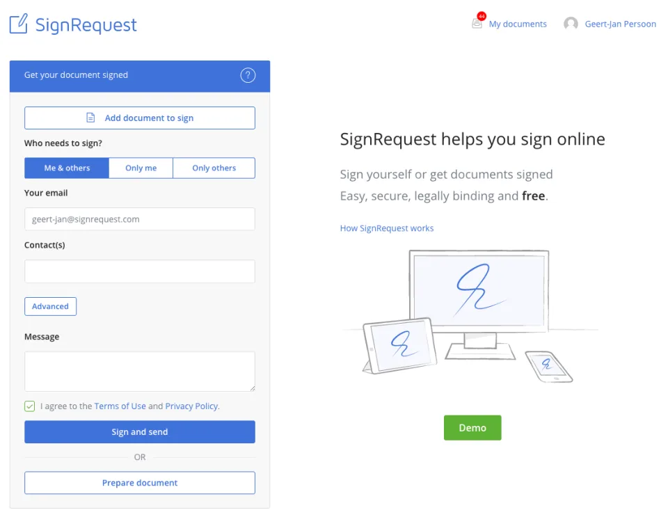 SignRequest — Screenshots 1