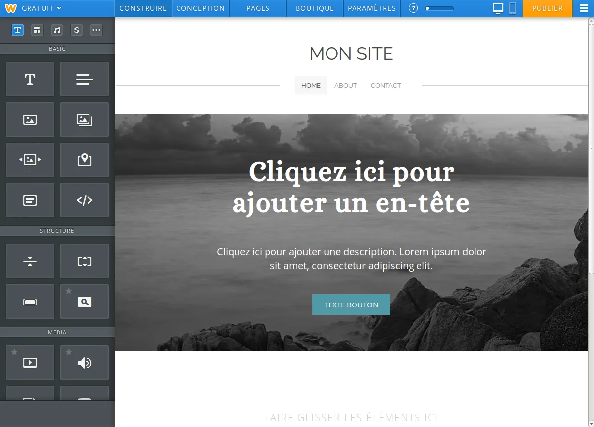 Weebly — Captures d'écran 1