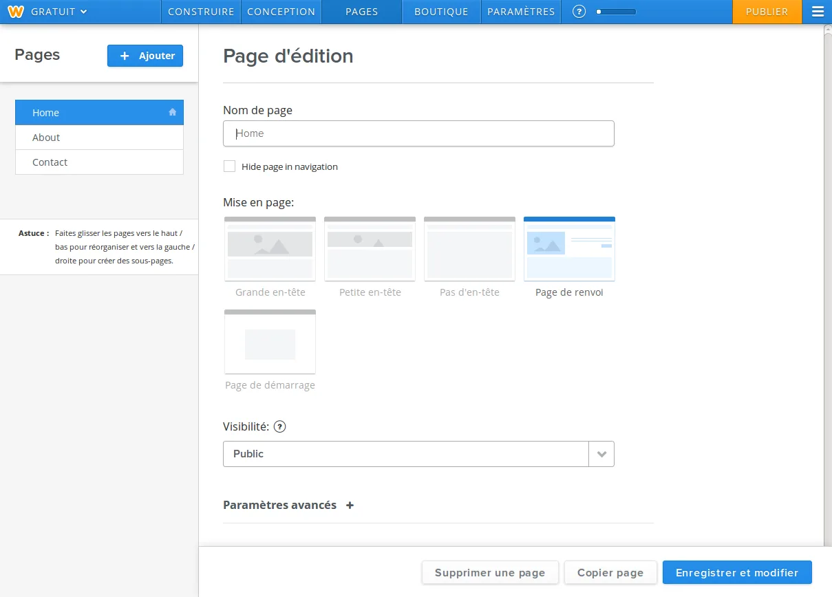 Weebly — Captures d'écran 2