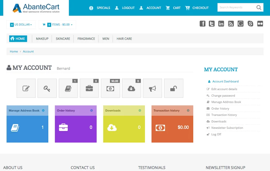 AbanteCart — Screenshots 5