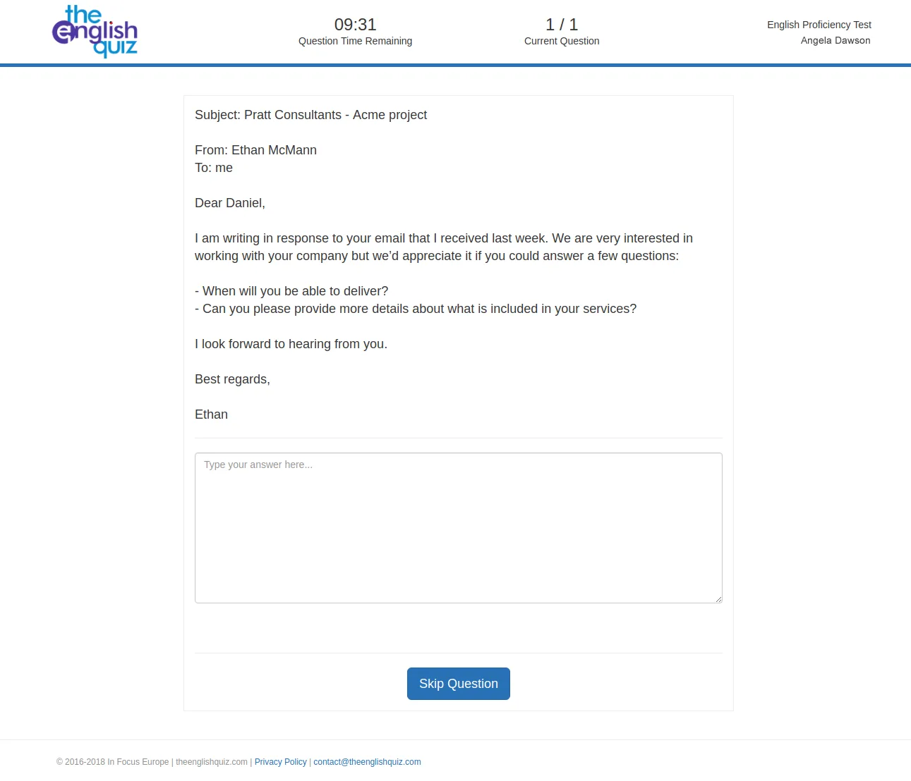 The English Quiz — Screenshots 5