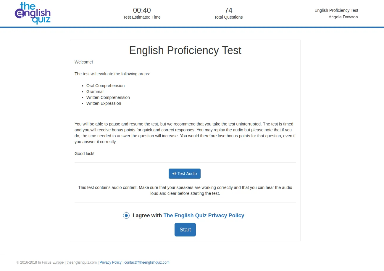 The English Quiz — Screenshots 7