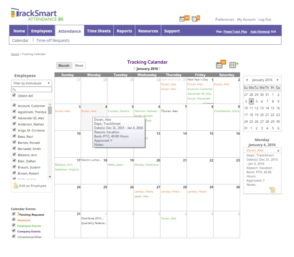 TrackSmart Attendance — Screenshots 1
