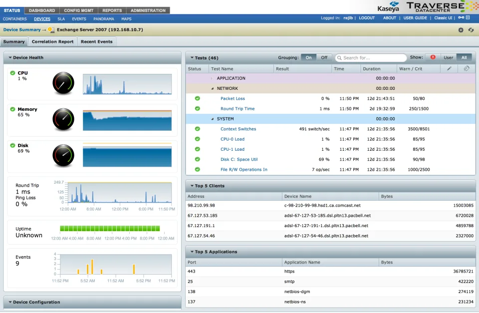 Traverse Monitoring — Screenshots 2