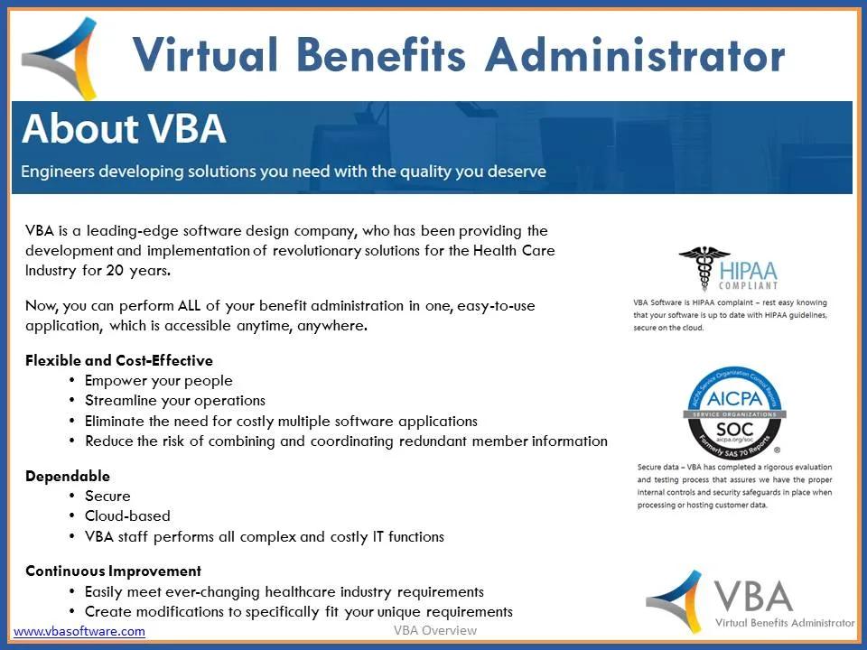 Virtual Benefits Administrator — Screenshots 1