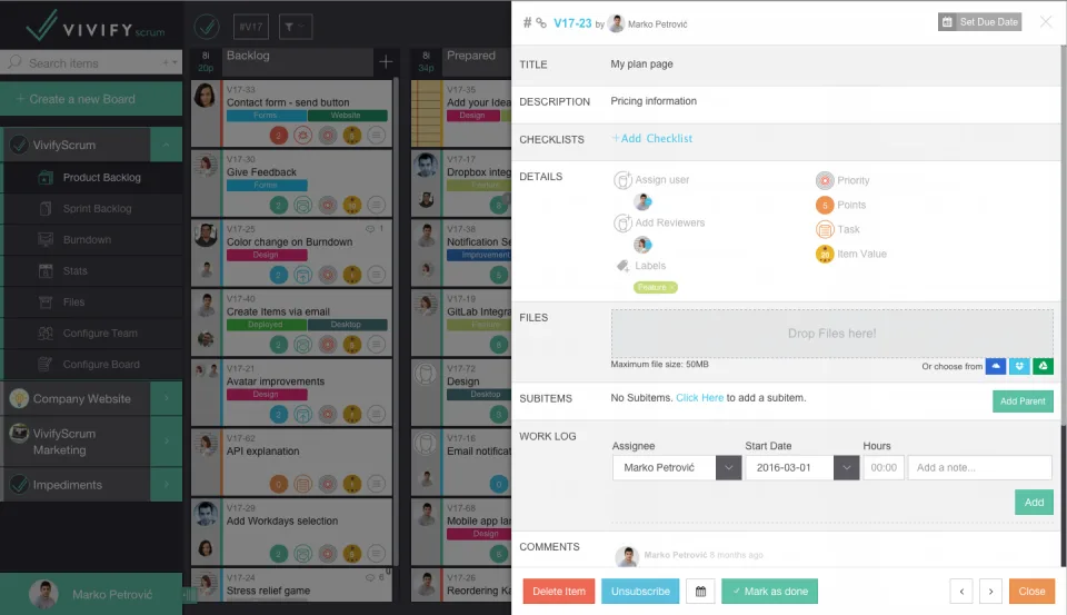 VivifyScrum — Screenshots 4