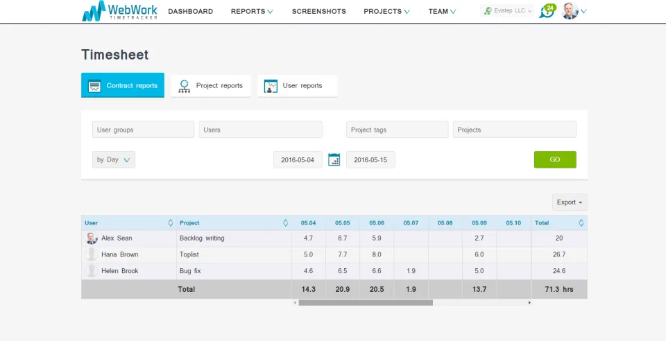 WebWork Time Tracker — Screenshots 3
