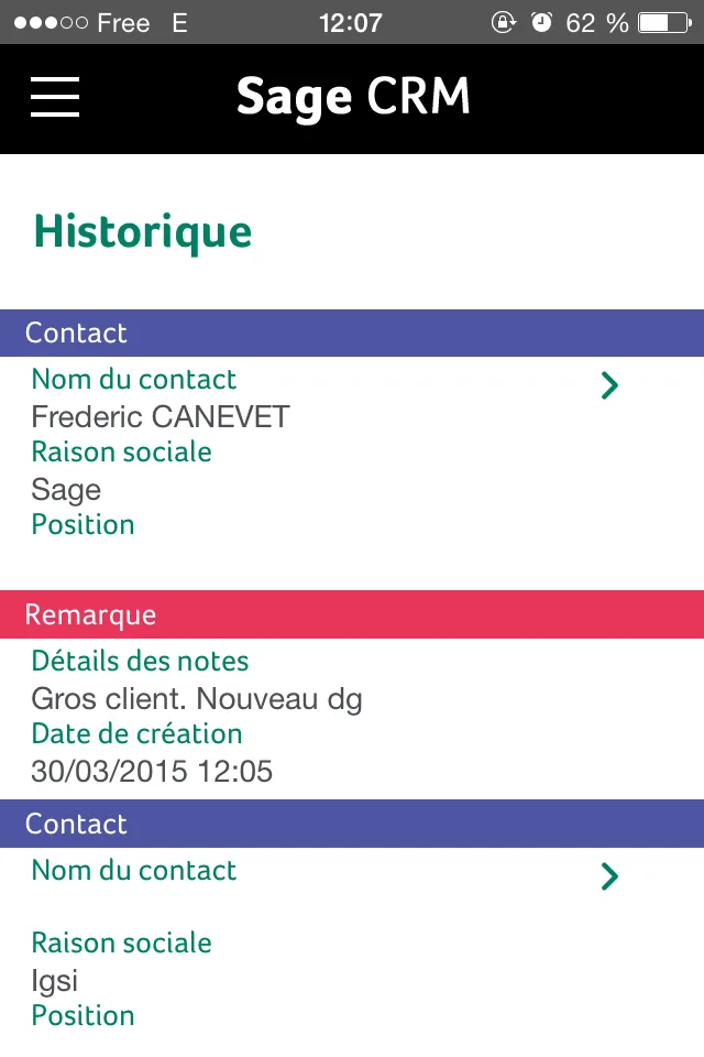 Sage CRM — Screenshots 2