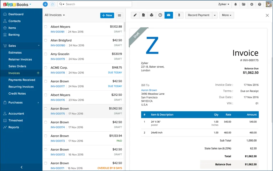 Zoho Books — Screenshots 4