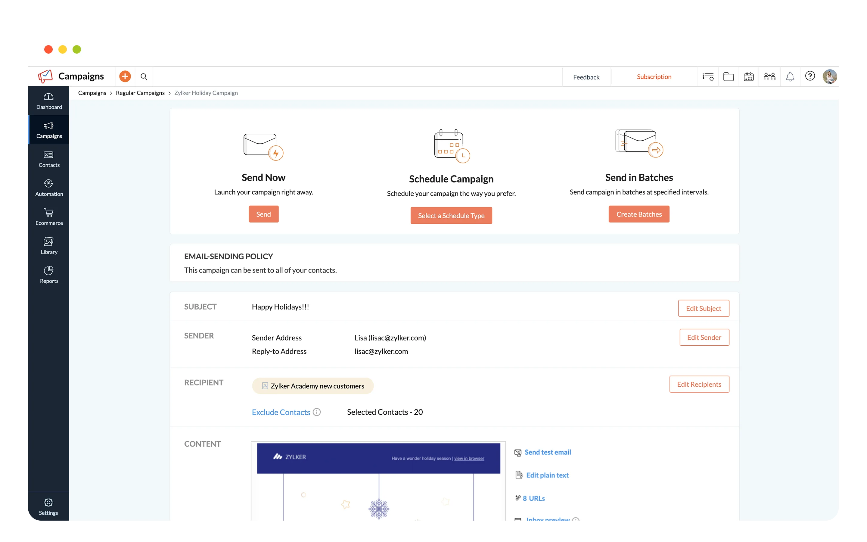 Zoho Campaigns — Screenshots 7