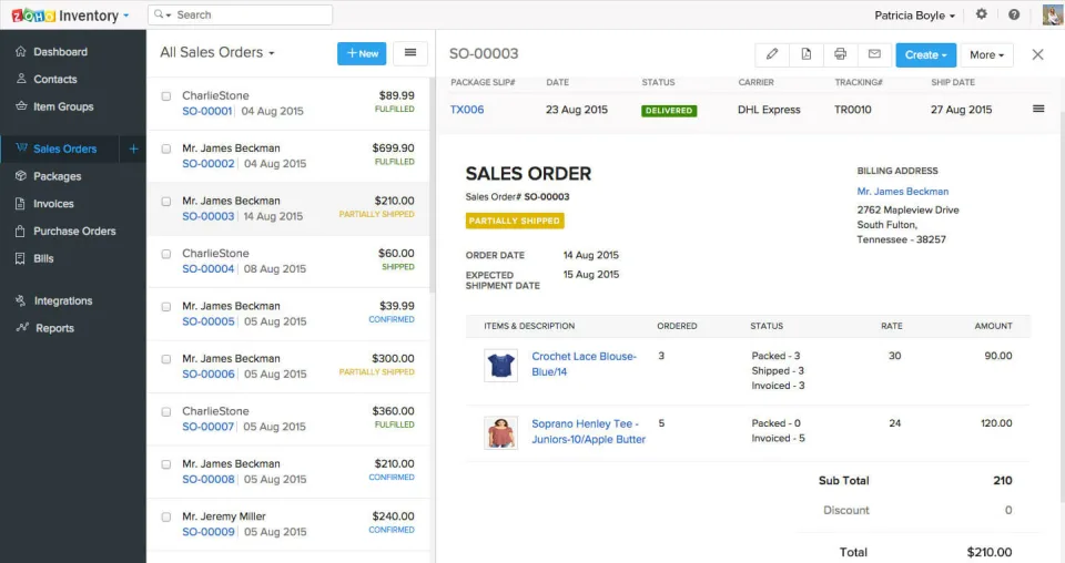 Zoho Inventory — Screenshots 2
