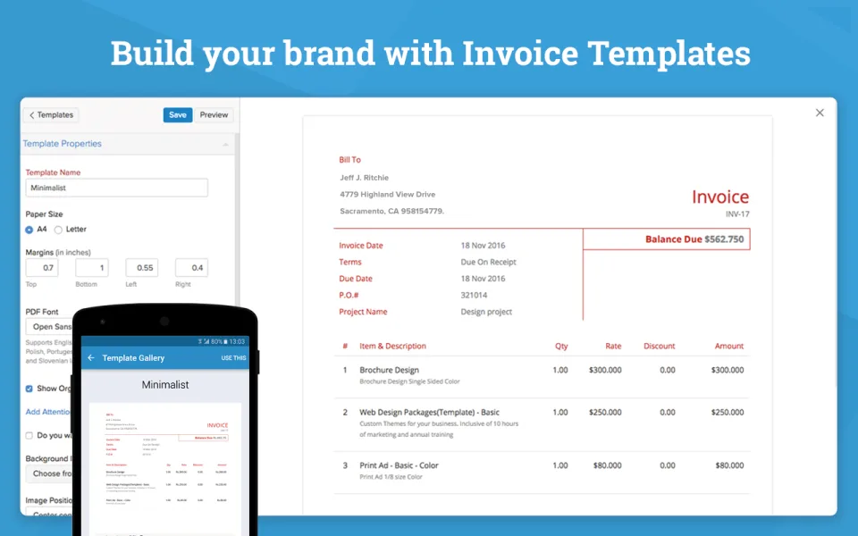 Zoho Invoice — Screenshots 2
