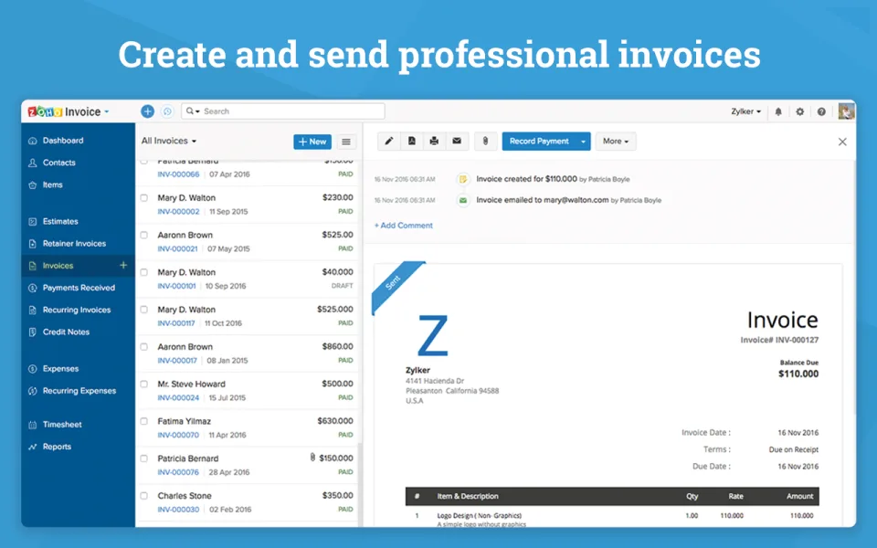 Zoho Invoice — Screenshots 3