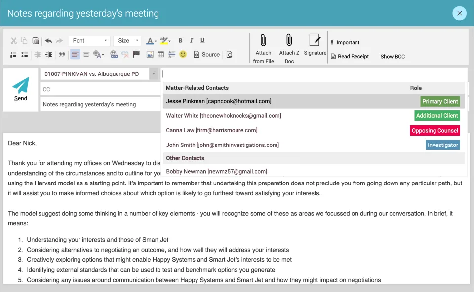 CARET Legal — Screenshots 2