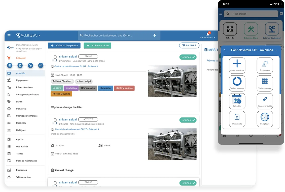 Mobility Work CMMS/GMAO — Screenshots 1