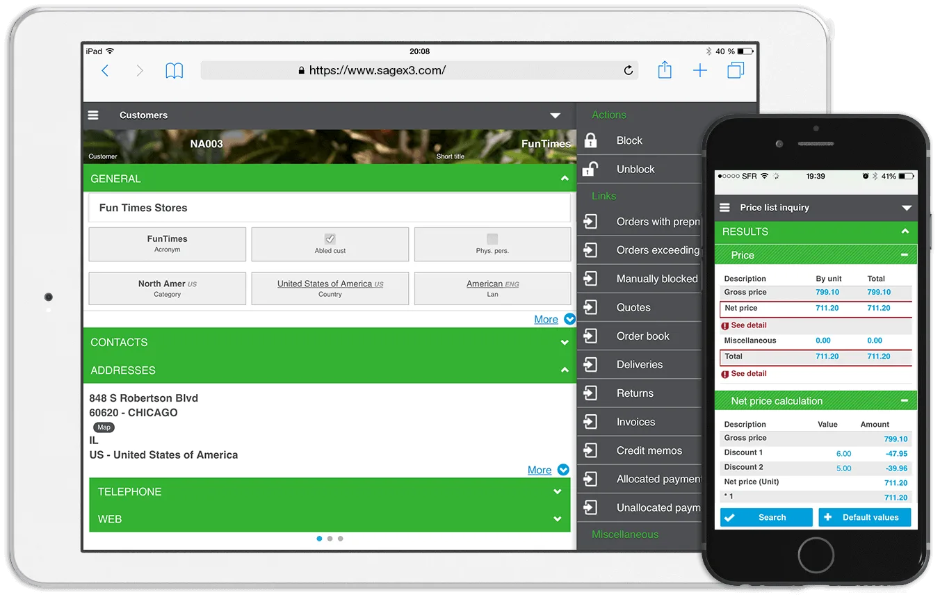 Sage Business Cloud X3 — Screenshots 2