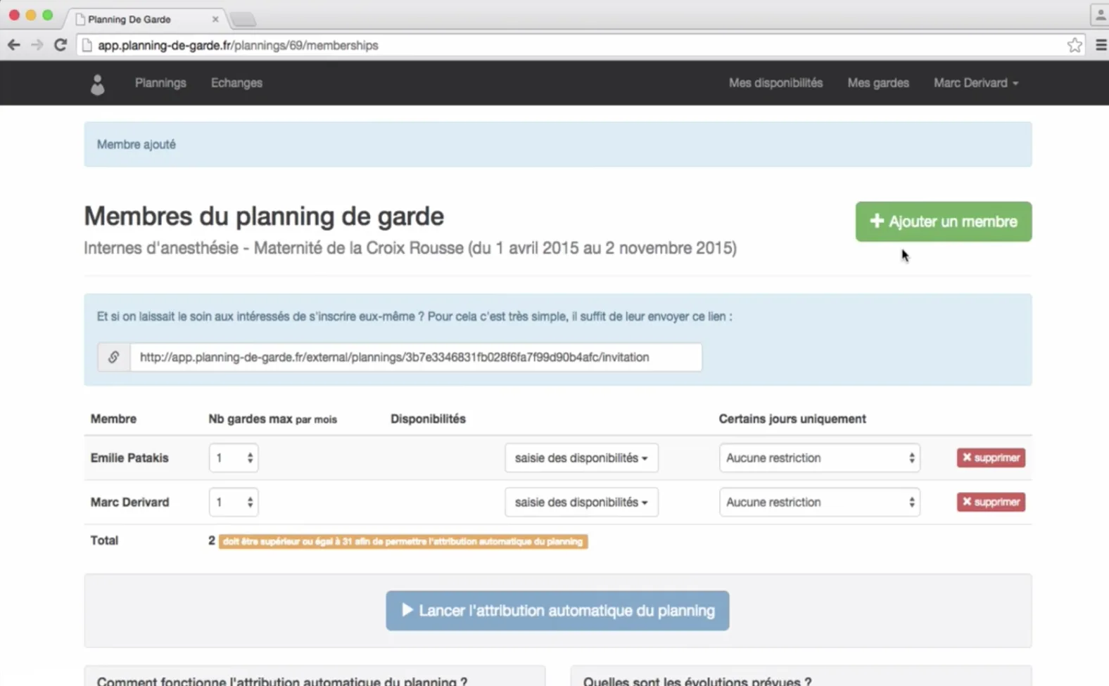 Planning de garde — Screenshots 4