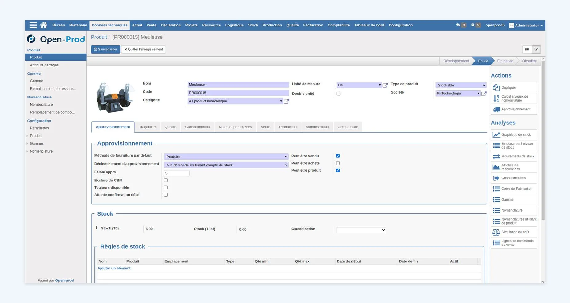 ERP Open-Prod screenshot