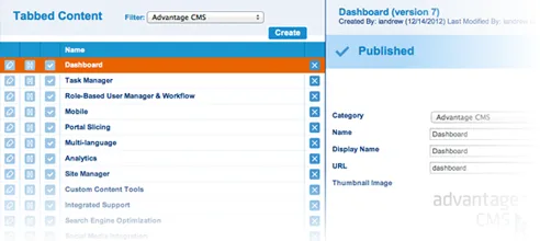 Advantage CMS — Screenshots 2