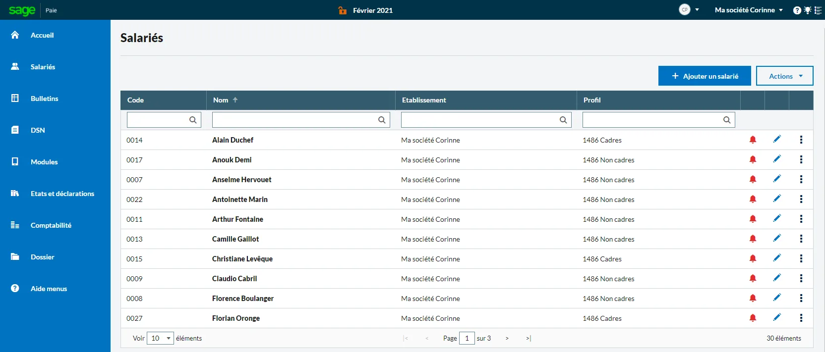 Sage Business Cloud Paie — Screenshots 5