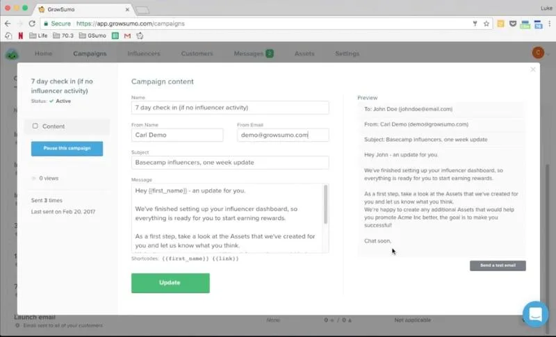 GrowSumo — Screenshots 1