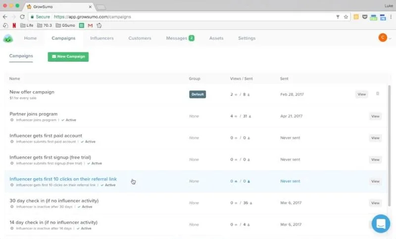 GrowSumo — Screenshots 2