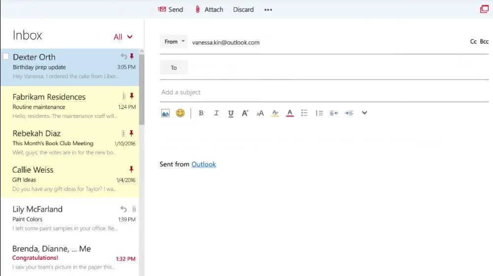 Outlook — Screenshots 2
