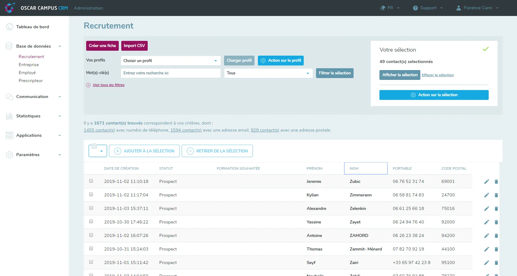 OSCAR CRM Enseignement Sup' — Screenshots 2