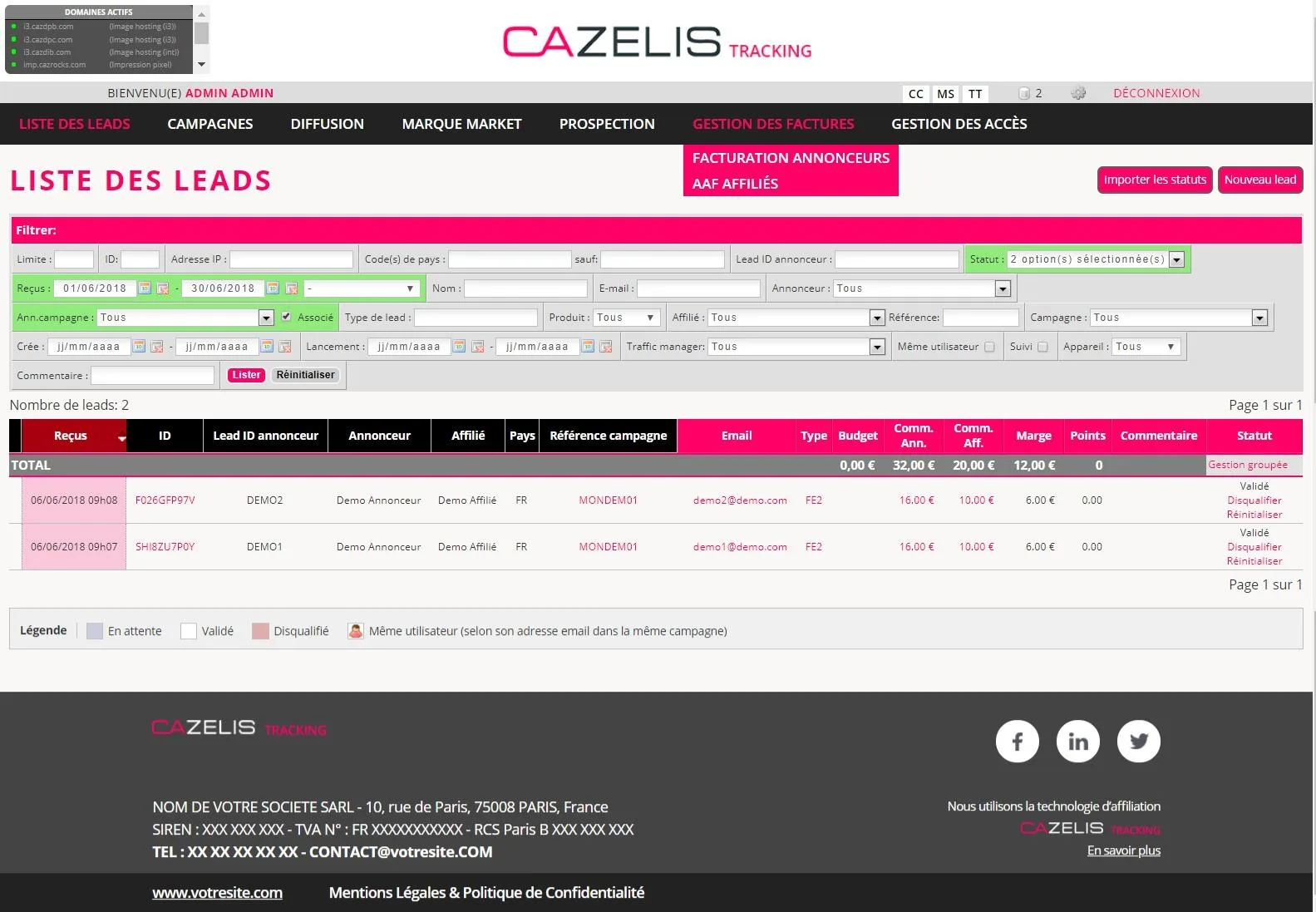 CAZELIS Tracking — Screenshots 2