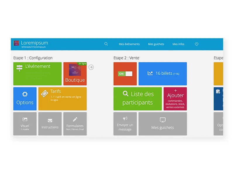Billetweb — Screenshots 1
