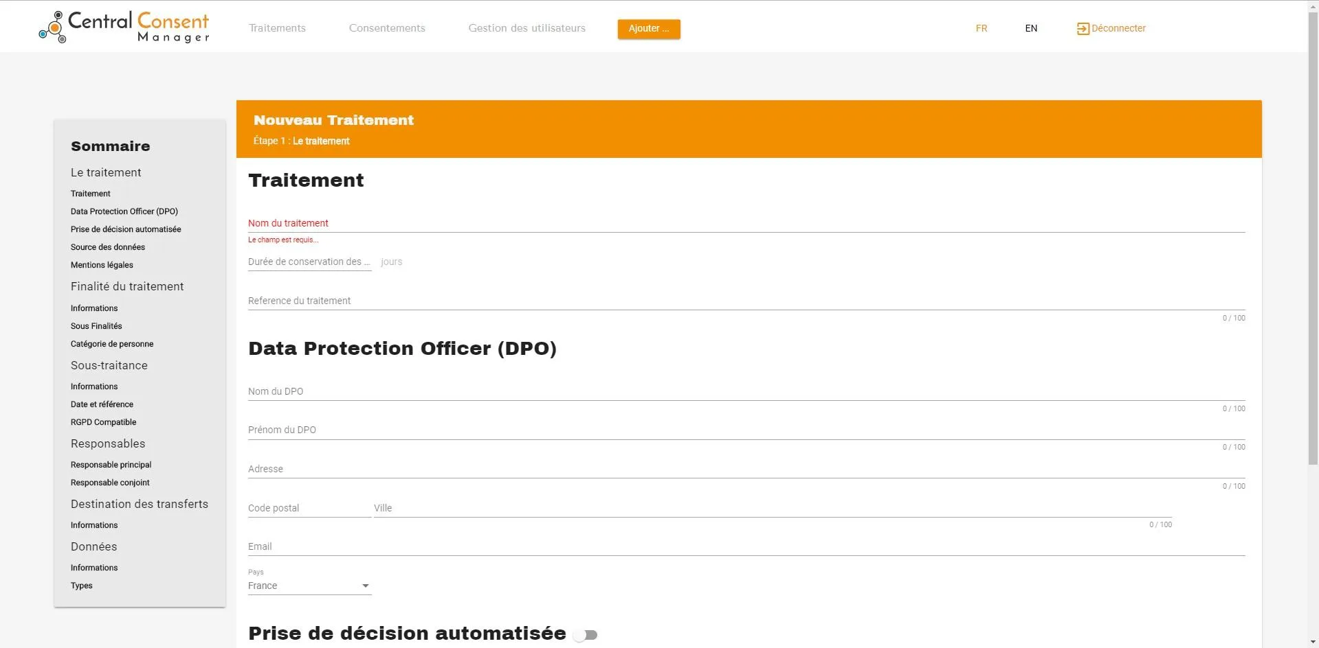 Central Consent Manager — Screenshots 2