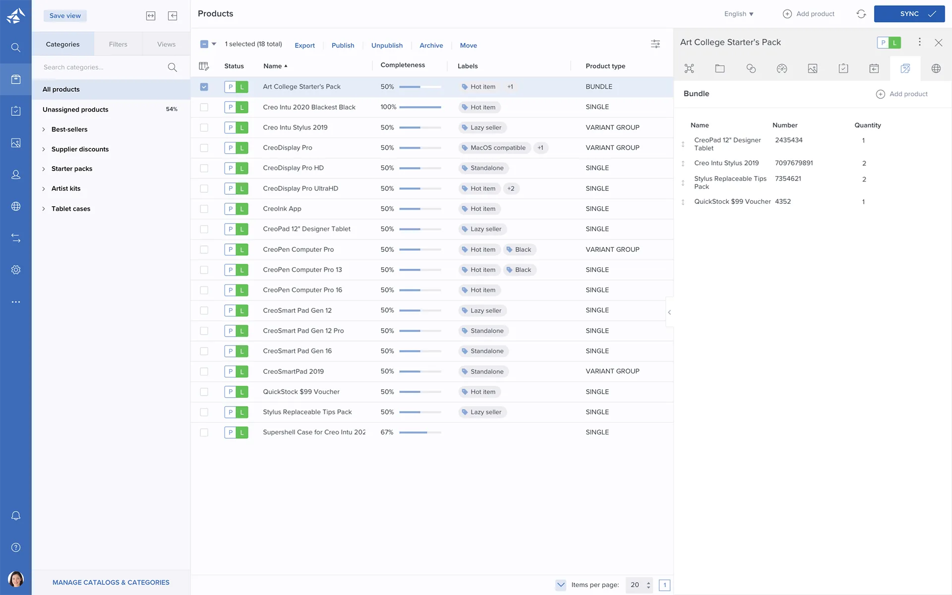 Bluestone PIM — Screenshots 2