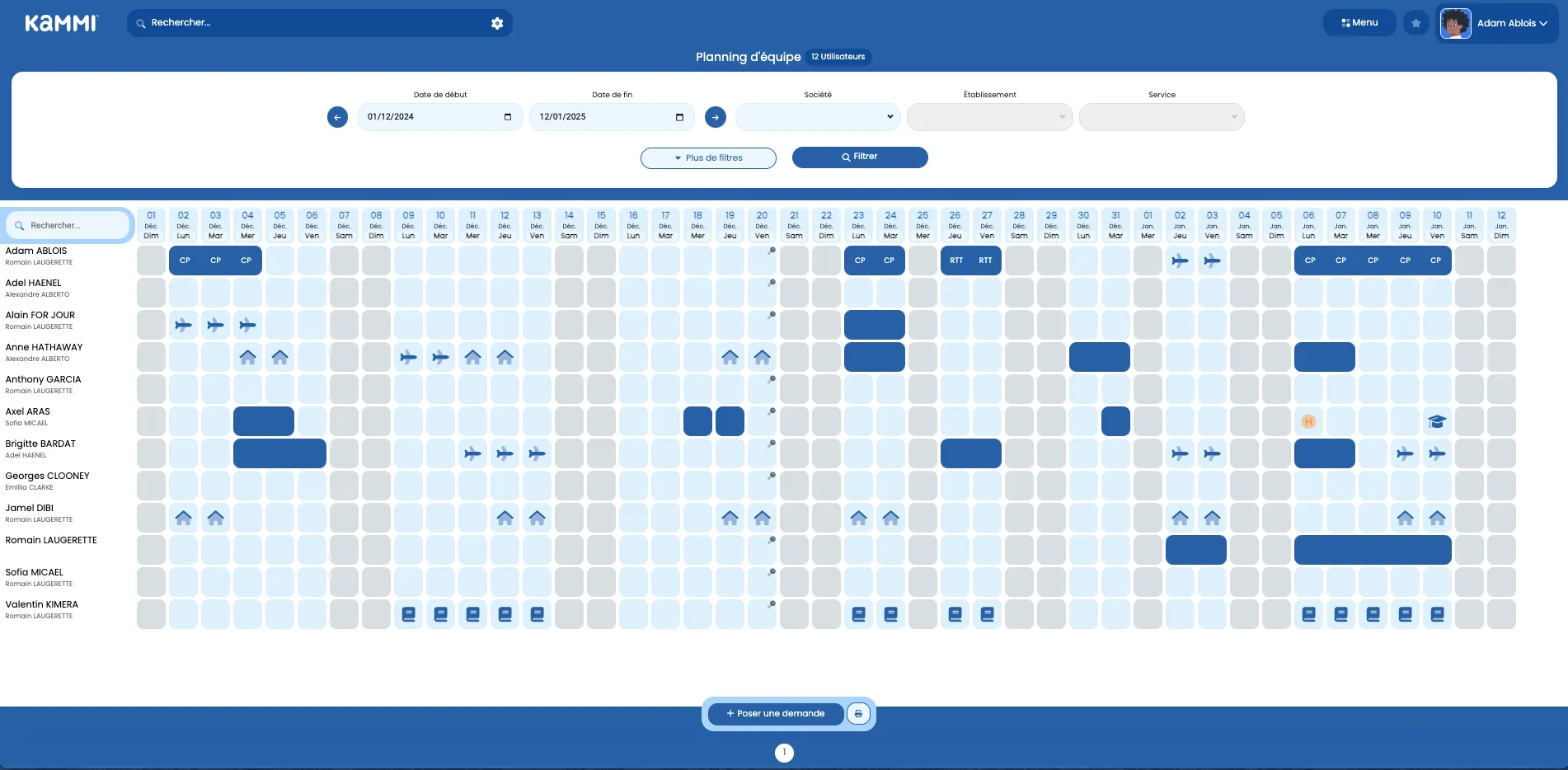 KAMMI Congés et Absences — Screenshots 1
