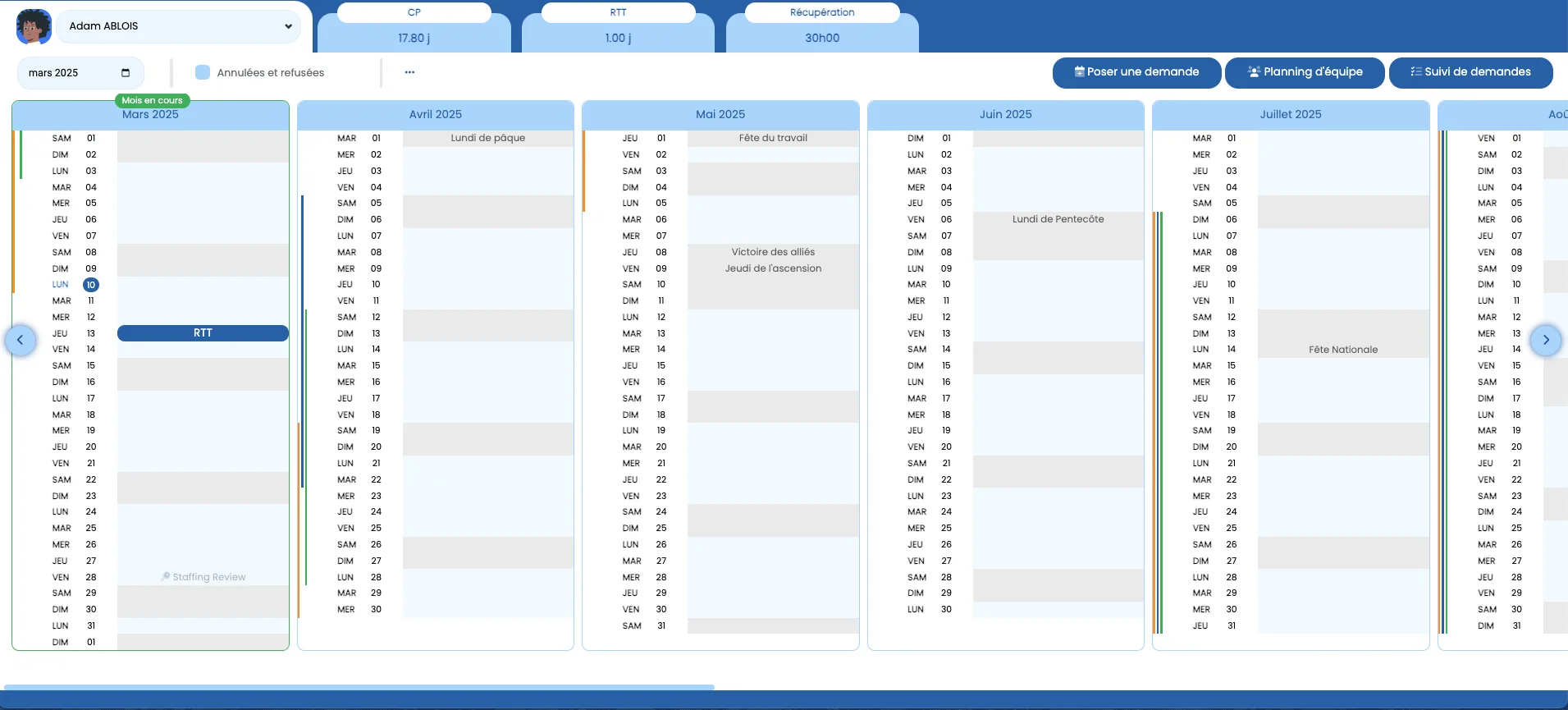 KAMMI Congés et Absences — Screenshots 6