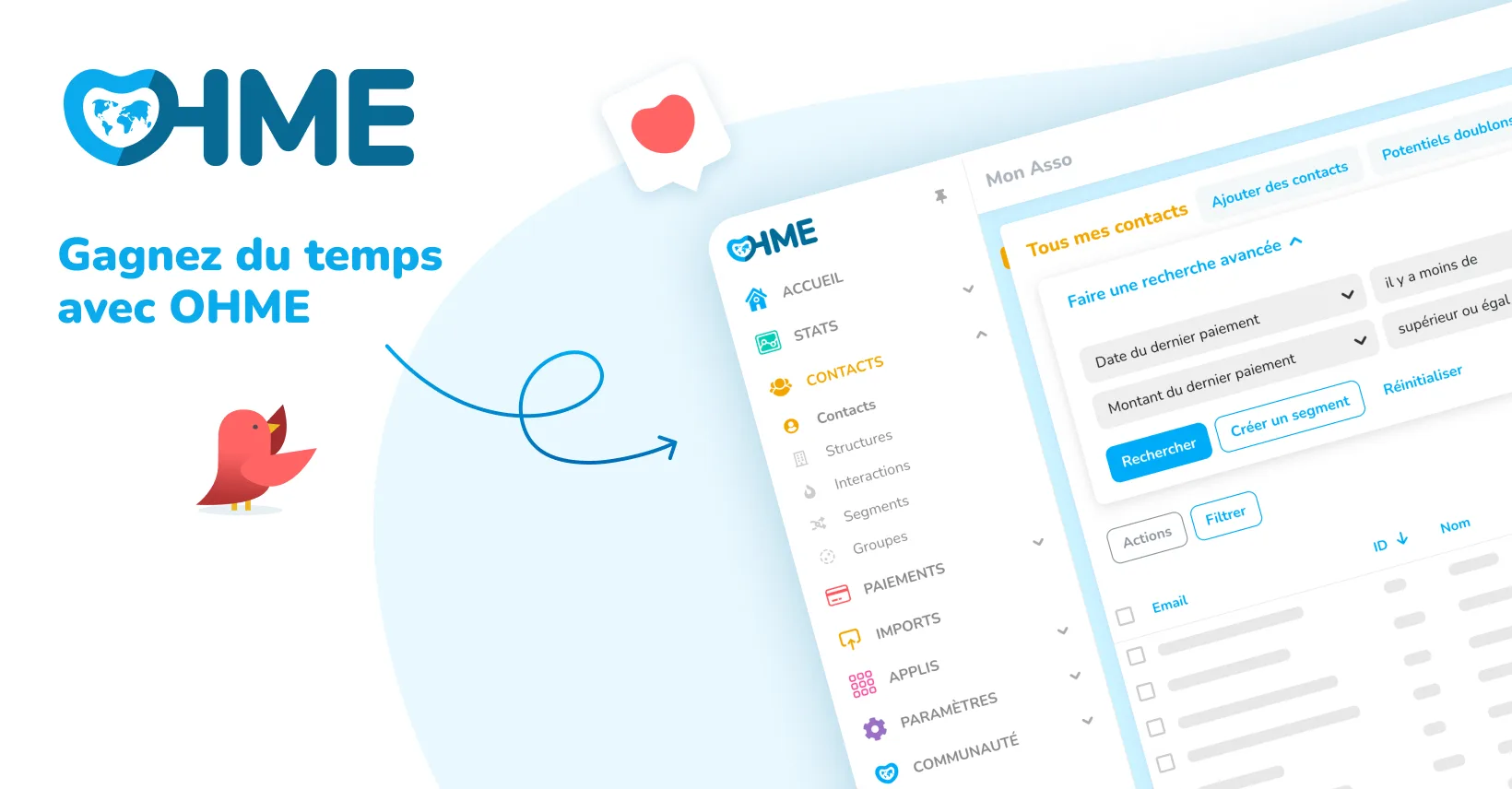 OHME CRM — Le CRM 100% dédié au secteur associatif