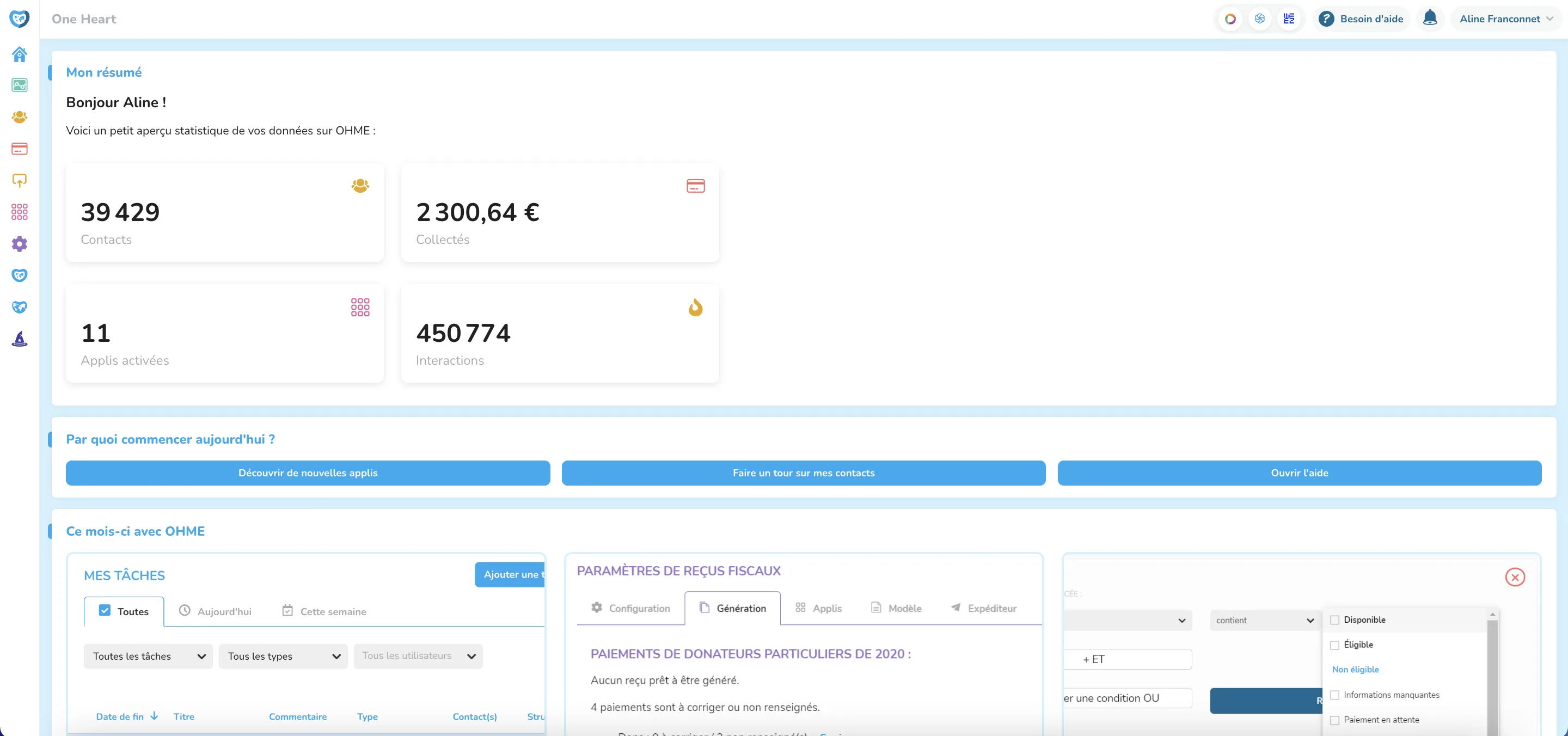 OHME CRM screenshot
