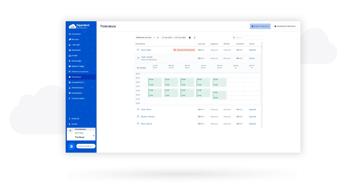 Dipendenti in Cloud — Screenshots 16