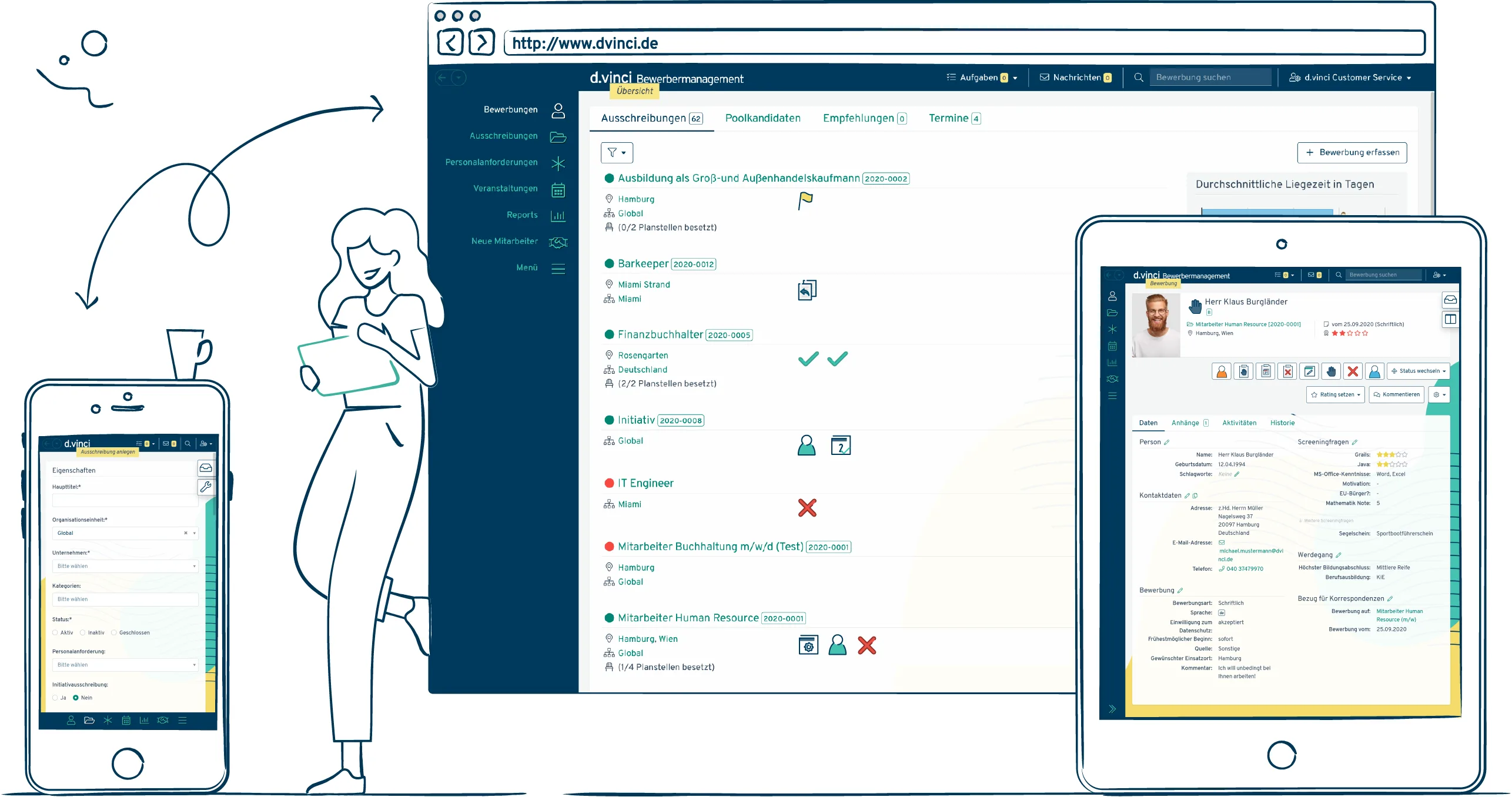 d.vinci Bewerbermanagement — Screenshots 1