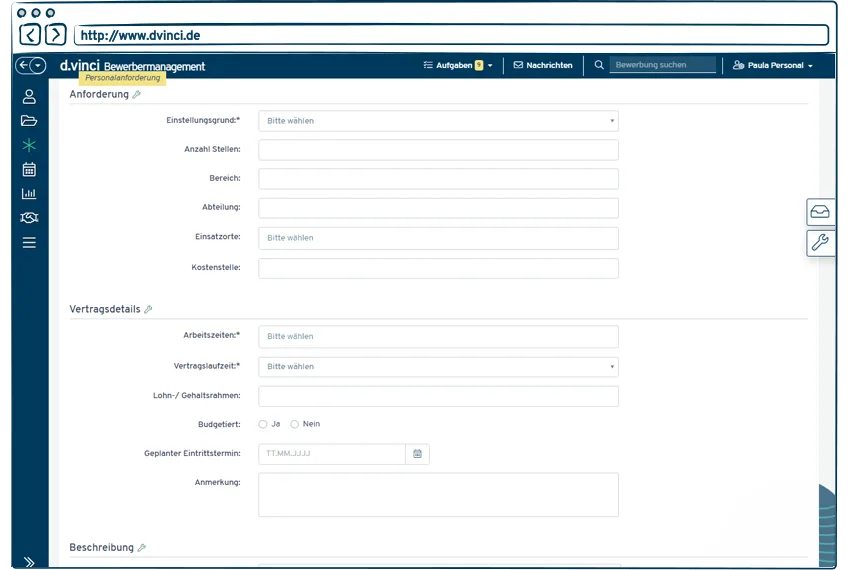 d.vinci Bewerbermanagement — Screenshots 2