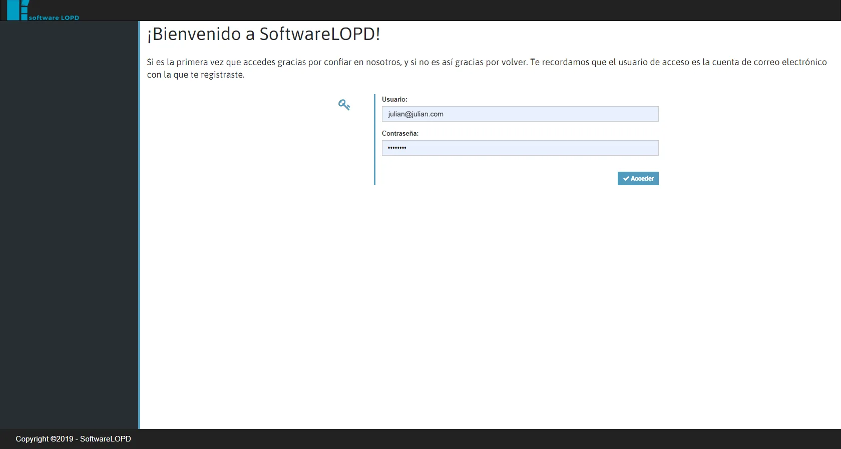 SoftwareLOPD — Screenshots 1