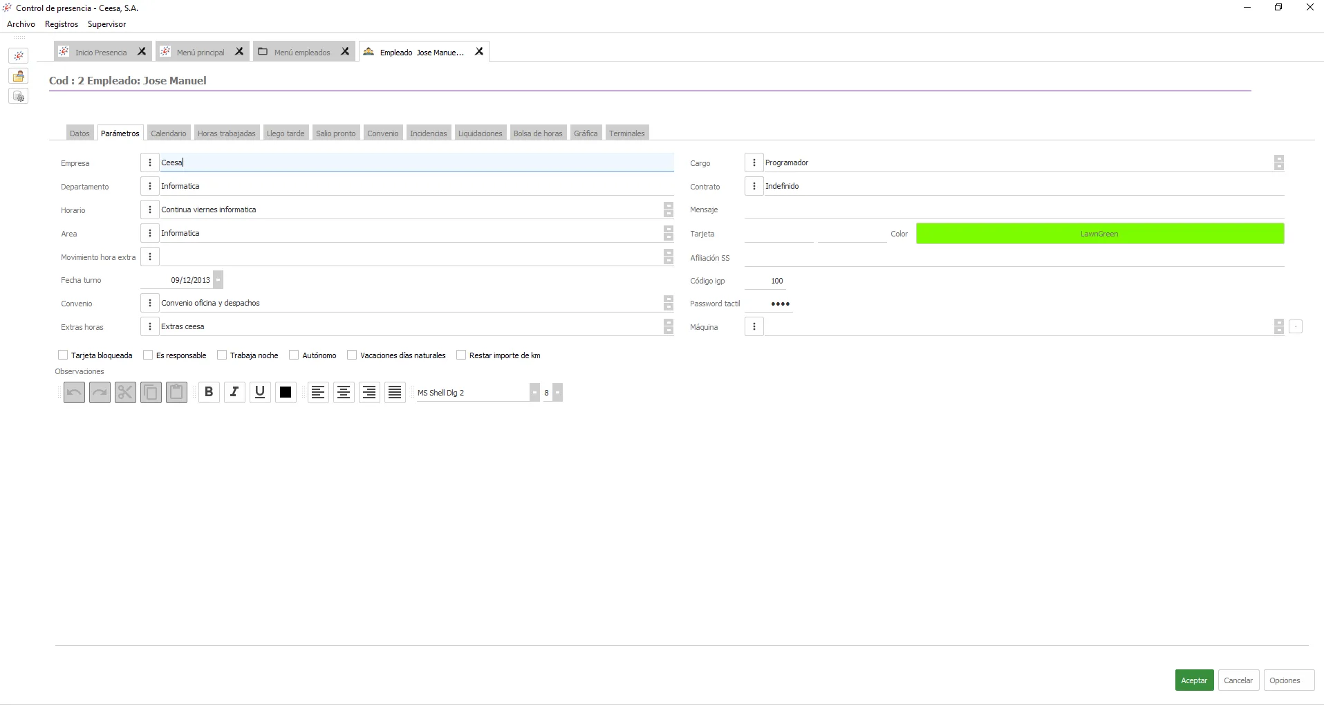 Presencia IGP ClickFINGER — Screenshots 3